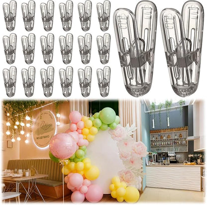 LemonRoad 20 Pack Balloon Arch Clips Plastic Spring Clamps 2.4 Inch Heavy Duty - Image 8