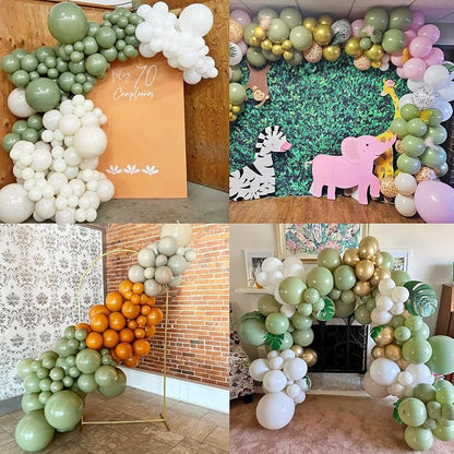 50pcs Sage Green Balloons, 12inch Matte Boho Green Balloons | Balloons - Image 6