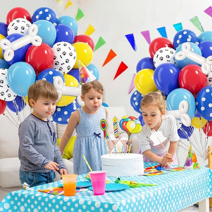 60pcs 12inch Dog Balloons, Royal Blue, Light Blue - Image 4