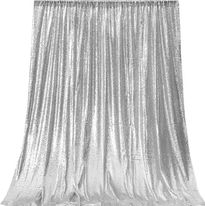 JYFLZQ Silver Sequin Backdrop Curtains - Image 9