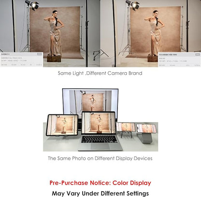 UrcTepics 6x8ft Beige Abstract Textured Professional Photography Backdrop Fabric - Image 5