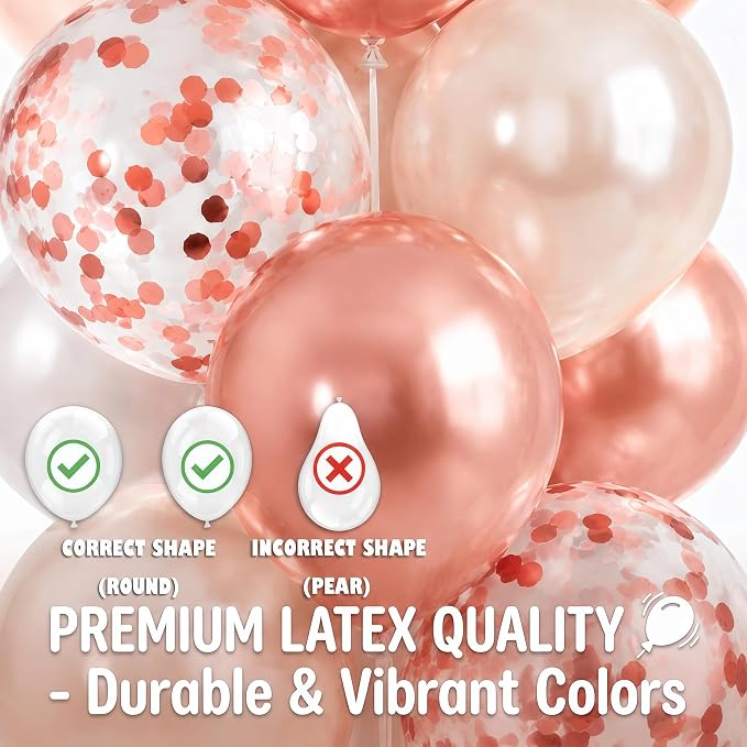 HIINS Rose Gold White Balloon Stand Kit Set of 2 - Image 4