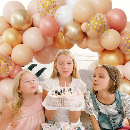 Ouddy Party Blush Balloons Arch Garland Kit 18 12 10 5 Inch | Different Sizes - Image 4