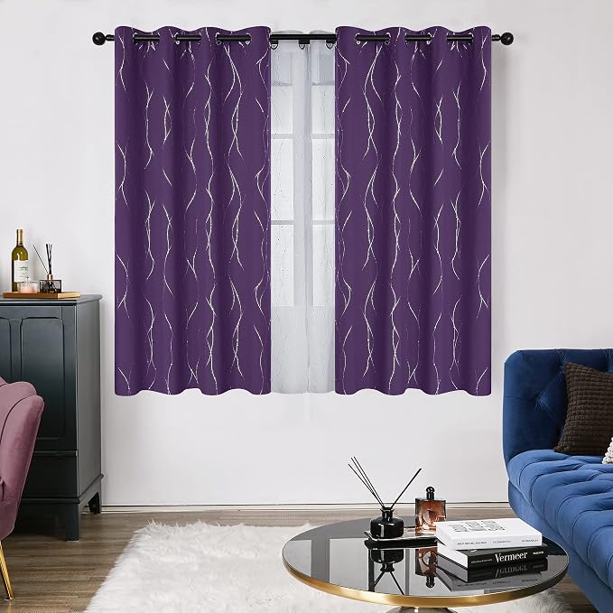 Deconovo Living Room Curtains 63 Inches Long, Thermal Insulated, Room Darkening by Unknown