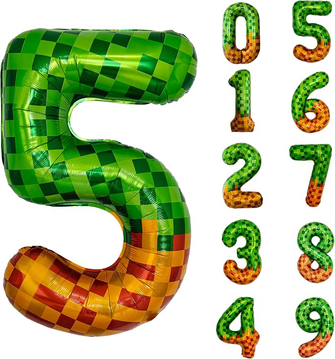 Pixel & TNT Theme 40in Giant Number Balloons by Unknown