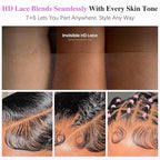 7x6 Burmese Curly Glueless Wigs Human Hair Pre Plucked Pre Cut 250% Density Drawstring Wig for Black Women 7x6 HD Lace Front Wigs Human Hair Glueless Wear and Go Nautural Color 32 Inch