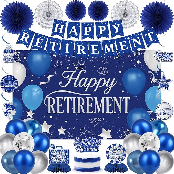 Holkcog Blue Retirement Party Decorations by Holkcog