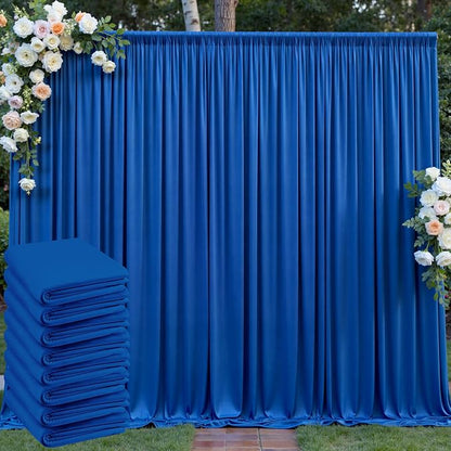 40ft x 10ft Wrinkle Free Royal Blue Backdrop Curtain by Outpain
