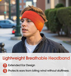 SUNMECI Lightweight Soft Fleece Headband - Breathable Ear Muffs for Men Women in Winter Running Cycling Ski Comfortable Warm for Clod Weather Sports