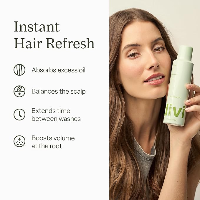 Divi Dry Shampoo Spray for Men & Women - Formulated to Absorb Oil, Balance the Scalp and Extend Time Between Washes - Free of Benzene, Butane, Propane and Talc
