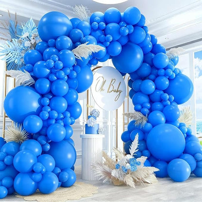 412pcs Royal Blue Balloons 18 12 10 5 Inch Blue Balloon Garland Arch Kit by PAXILE