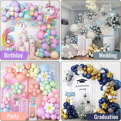 8.2FT & 6FT Gold Balloon Arch Stand, Free Bending Top Balloon Arch Kit - Image 5
