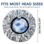 Years calm Shower Cap for Men, Waterproof & Heat-Retaining Hair Treatment Cap – Reusable Men’s Shower Cap with Foil Lining, Elastic Band, for Steam Care, Hair Mask & Oil Conditioning