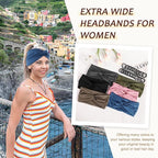 12 Pcs Stretchy Sport Headbands for Women,Absorbed Sport Headband Soft Twist Knotted Headbands for Yoga, Workout Daily Life