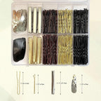 328pcs Hair Pins Bobby Pins 1.97" to 2.36",150 U Pins for Buns,150 Hair Pins for Women and Girls,12 Alligator Pins and 16 Bobby Pins,DIY, with Box