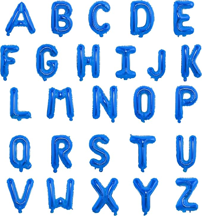 16 Inch Foil Mylar Balloons 26pcs Letters Balloons A-Z by YPSelected