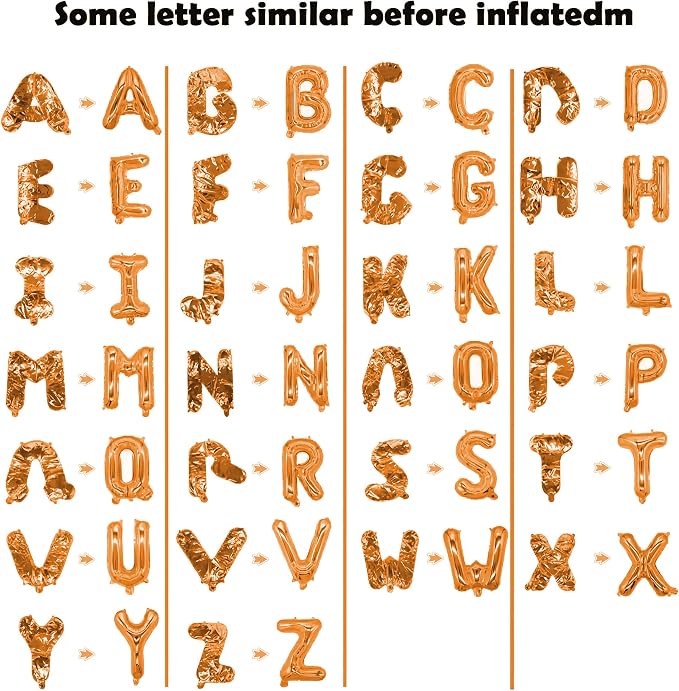 Letter Balloons 16 Inch Mylar Foil Alphabet Letter A-Z Balloons Set - Image 2
