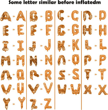 Letter Balloons 16 Inch Mylar Foil Alphabet Letter A-Z Balloons Set - Image 2