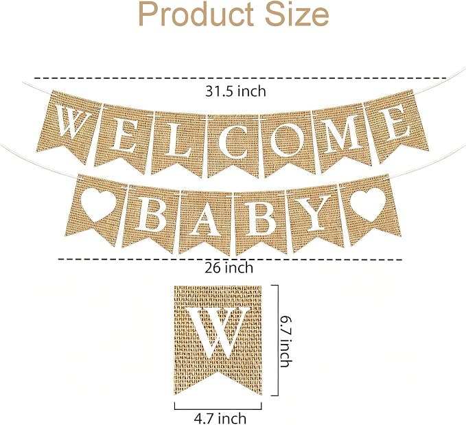Welcome Baby Banner Paper - Image 3