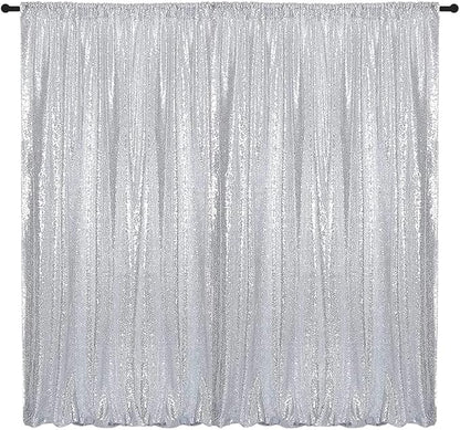 Silver Sequin Backdrop Curtains - Image 2