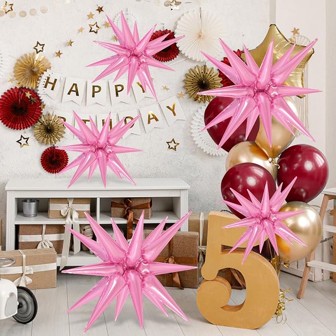 10 Pcs Star Balloons Explosion Balloons Foil Cone Balloon Magic - Image 3