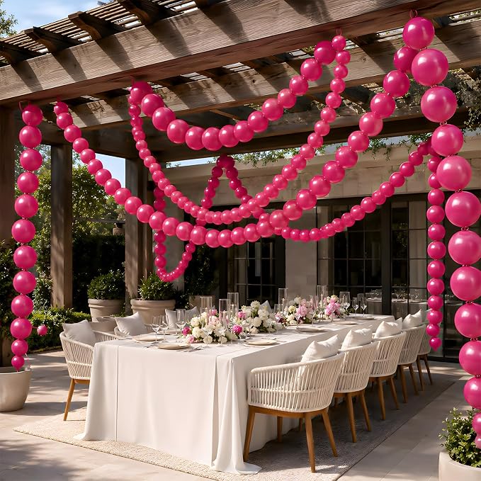 Hot Pink Linking Balloons - Image 5