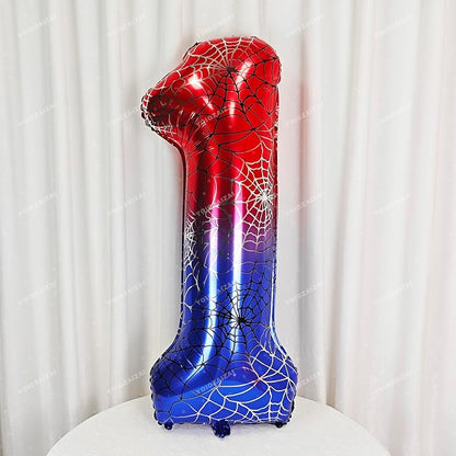 40 IN Red Blue Gradient Number 1 Balloon Large Digital 1 Foil Balloon | - Image 4