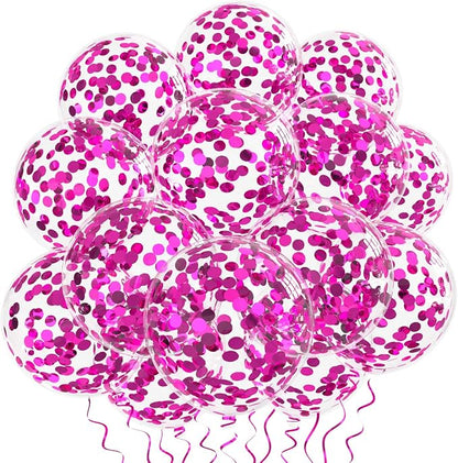 Hot Pink Confetti Balloons - Image 5