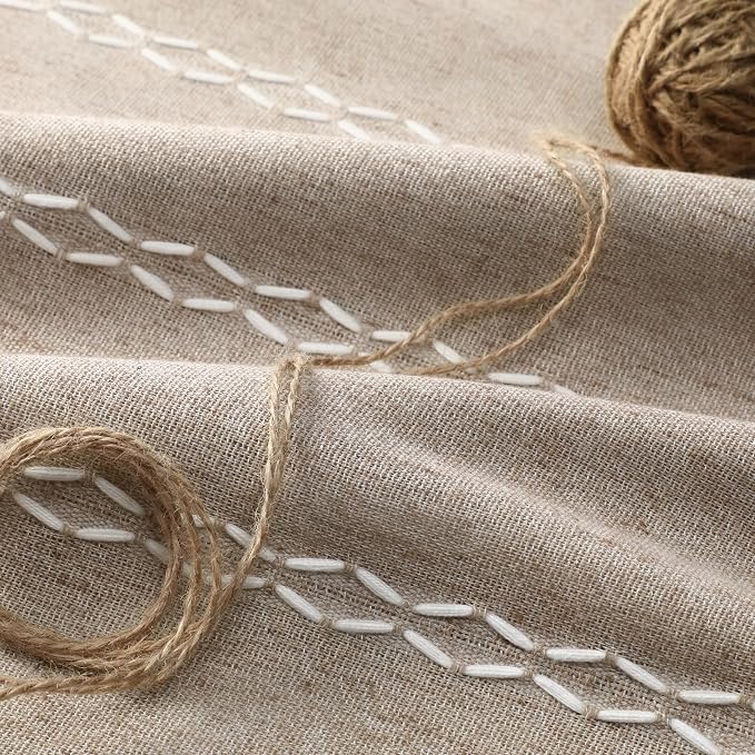 Khaki Brown Boho Blackout Curtains 96 Inch 2 Panels - Image 6