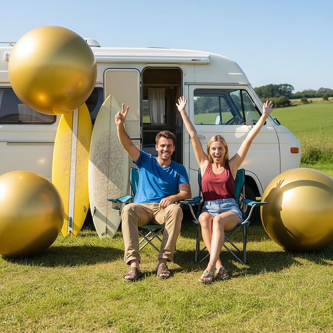 RUBFAC Gold Giant Balloons 6Pack 36 Inch Jumbo Large Latex Balloons - Image 5