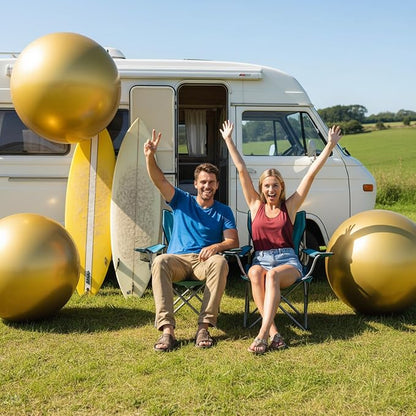 RUBFAC Gold Giant Balloons 6Pack 36 Inch Jumbo Large Latex Balloons - Image 5