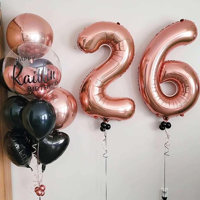 Rose Gold 23 Number Balloons, 40 Inch Giant Number 23 Balloons Foil Mylar - Image 7