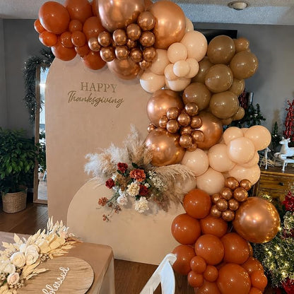 Orange and Brown Balloons, 12 Inch Burnt Dark Orange Brown Terracotta Copper - Image 6