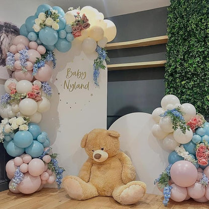 HILAVO Pink and Blue Balloon Arch Kit 133 Pcs Gender Reveal Balloons Garland - Image 4