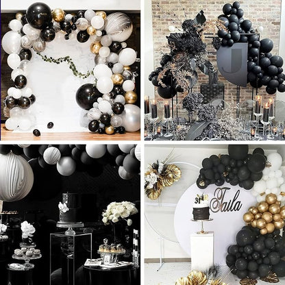 PartyWoo Black Balloons 50pcs Matte Black Latex Helium Balloons 5 Inch | - Image 4