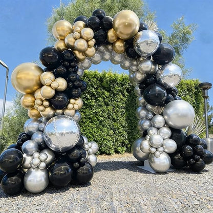 110pcs Black and Gold Balloons, 18/12/10/5 Inch Metallic Balloons | Balloons - Image 4