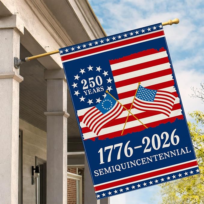 250th Anniversary America Garden Flag, 250 Years Banner USA 4th of July - Image 6