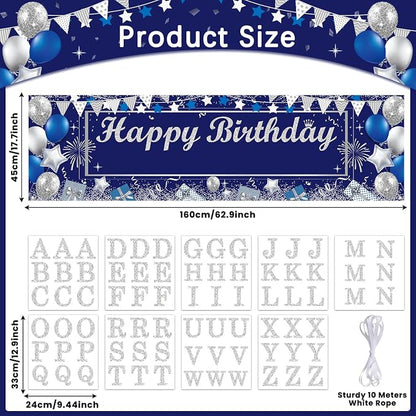 Lonfliness Personalized Birthday Banner Happy Birthday Party Decor Custom DIY - Image 2