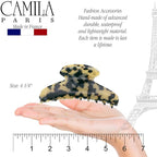 Camila Paris CP3035 French Hair Clip for Women, Handmade, Ivory Tokyo, for Thick Volume Hair, Girls Hair Claw Clips Jaw, Durable Styling Hair Accessories for Women, Strong Hold Grip, Made in France