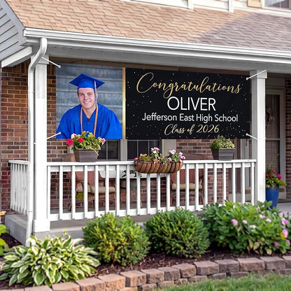 Let's Make Memories Personalized Graduation Banner Class of 2026 or Any Year by LetsMakeMemories
