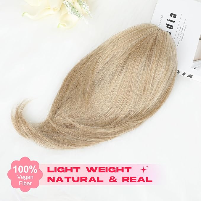 Ponytail Extension – 16” Claw Clip in Ponytail Hair Extensions Natural Soft Synthetic High Pony Tail Hairpieces for Women (Medium Blonde, 16 inch)