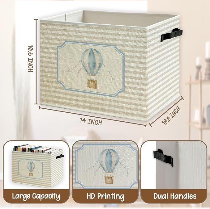 Hot Air Balloon Nursery Foldable Storage Bins Box - Image 5