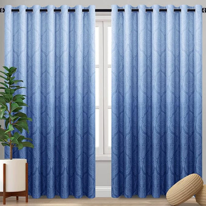 DWCN Blackout Ombre Damask Curtains by DWCN