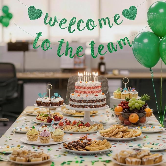 Welcome to the Team Banner Pre-Strung No DIY, Glitter New Employee Welcome - Image 4