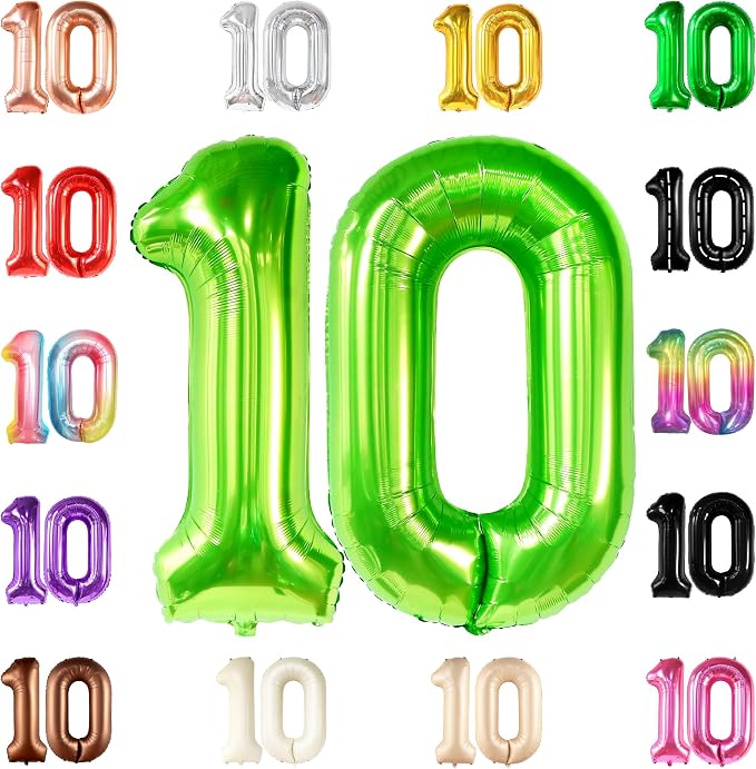 KatchOn Green number 10 balloon 40 Inch by KatchOn