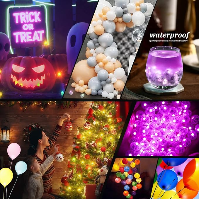 50pcs Pink LED Balloon Light, Mini Tiny Light Round Led Ball Lamp - Image 6