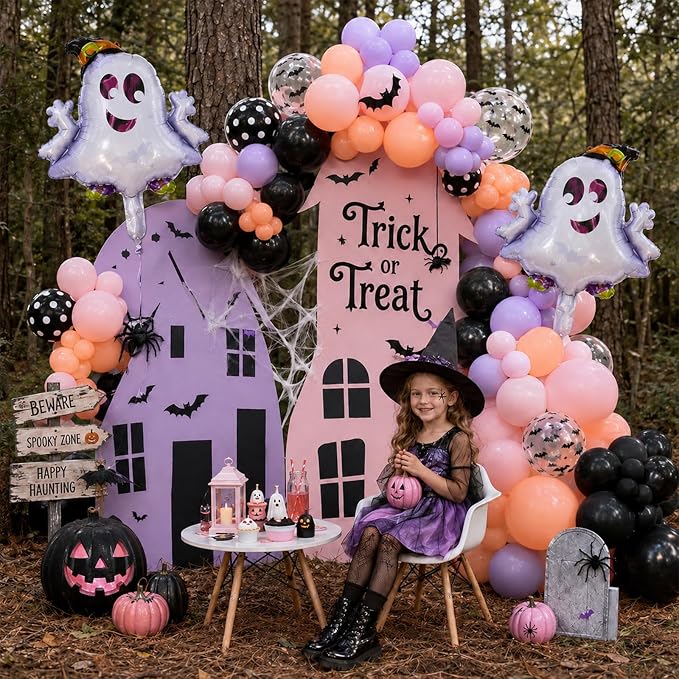 Halloween Party Balloons Black Purple Pink - Image 3