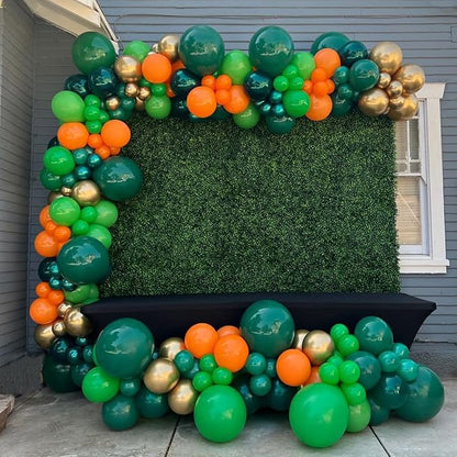 110pcs Dark Green Balloons 12 Inch Green Latex Balloon Arch Kit - Image 4