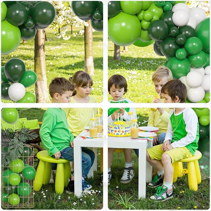 Archloon 156pcs Green Balloons Arch Garland Kit, Different Sizes 18 12 10 5inch - Image 4