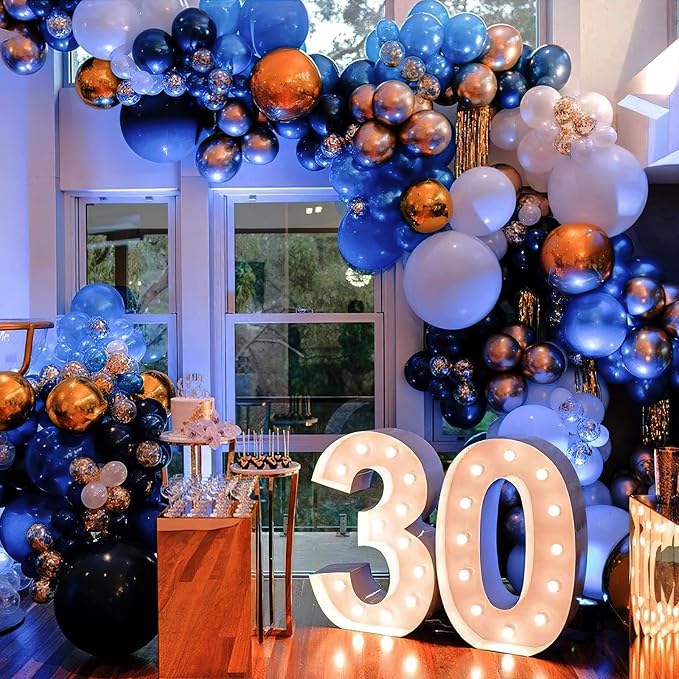 PartyWoo Metallic Blue Balloons 50pcs Chrome Blue Color 5 Inch | Balloons - Image 6